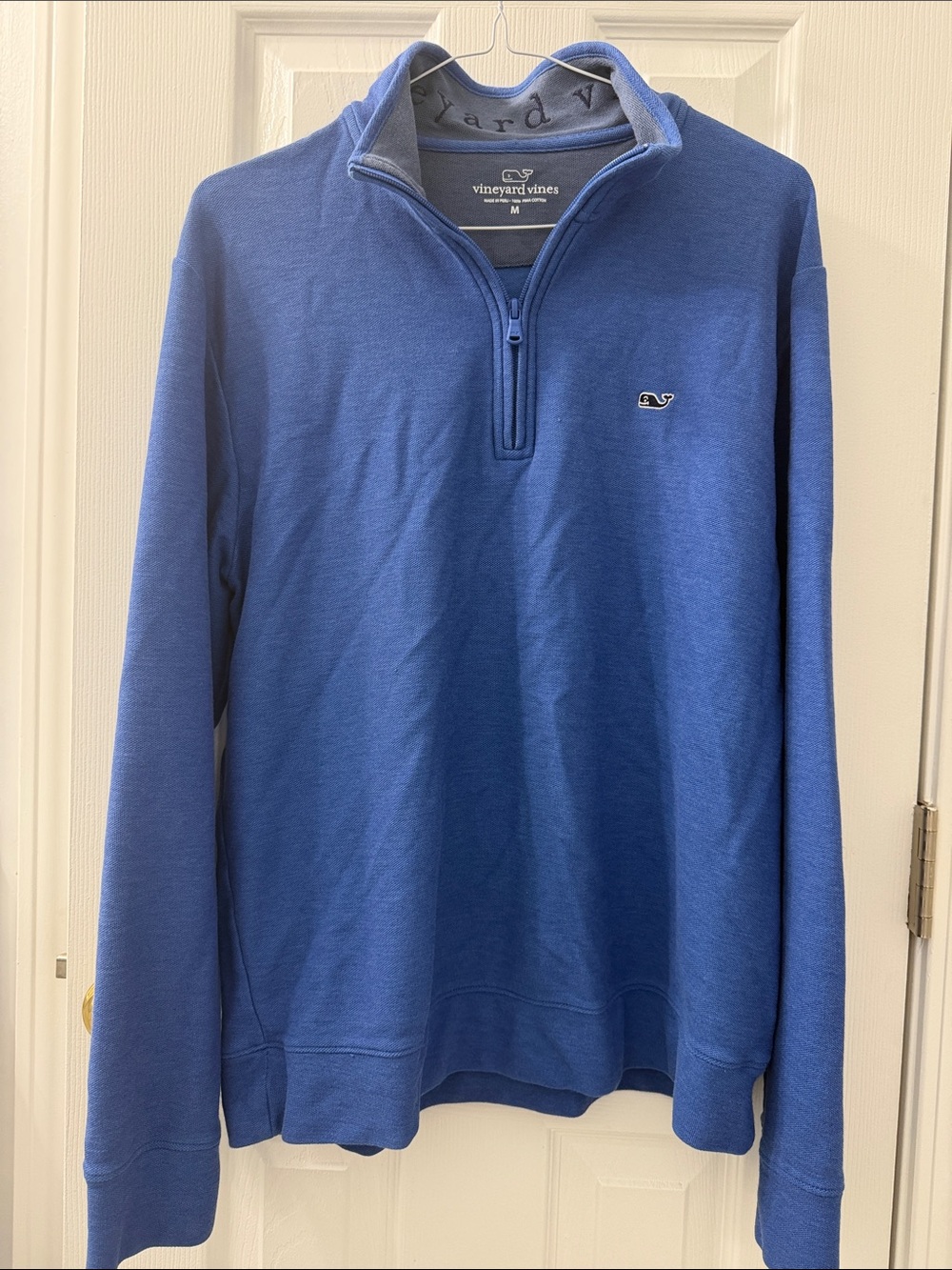 Vineyard Vines Men's Blue Quarter Zip Pullover